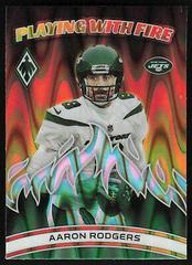 Aaron Rodgers [Silver Seismic] #PWF-7 Football Cards 2023 Panini Phoenix Playing with Fire Prices