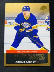 Arthur Kaliyev [Gold] Hockey Cards 2021 Upper Deck Debut Dates Prices