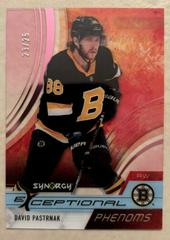 David Pastrnak [Pink] #EP-DP Hockey Cards 2021 Upper Deck Synergy Exceptional Phenoms Prices
