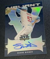 Shane Bieber [Autographs Navy] #BA-SB2 Baseball Cards 2018 Leaf Valiant Prices