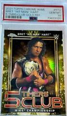 Bret 'Hit Man' Hart [Gold Refractor] Wrestling Cards 2021 Topps Chrome WWE 5 Timers Club Prices