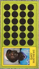 Gary Matthews #76 Baseball Cards 1981 Topps Scratch Offs Prices