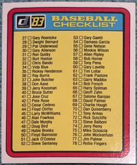 Check List 27-130 Baseball Cards 1983 Donruss Prices