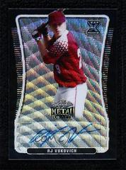 AJ Vukovich [Black Wave] #BA-AJV Baseball Cards 2020 Leaf Metal Draft Autographs Prices