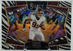 Chase Young [Zebra] Football Cards 2021 Panini Select Snapshots Prices