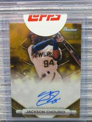 Jackson Chourio [Gold] #PA-JCU Baseball Cards 2023 Bowman Sterling Prospect Autograph Prices