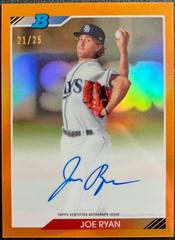 Joe Ryan [Orange Refractor] #JRY Baseball Cards 2020 Bowman Heritage Chrome Autographs Prices