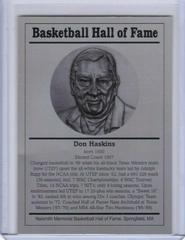 Don Haskins Basketball Cards 1986 Hall of Fame Metallic Prices