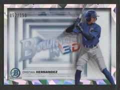 Cristian Hernandez [Atomic Refractor] #B3D-9 Baseball Cards 2022 Bowman in 3D Prices