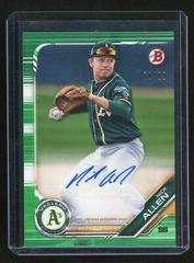 Nick Allen [Green] #PA-NA Baseball Cards 2019 Bowman Prospect Autographs Prices