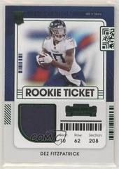 Dez Fitzpatrick Football Cards 2021 Panini Contenders Rookie Ticket Swatches Prices