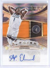 Anthony Edwards [Neon Orange Pulsar] #IFS-ANT Basketball Cards 2022 Panini Select In Flight Signatures Prices