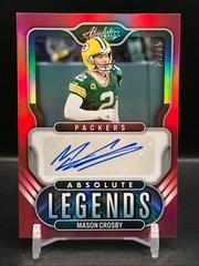 Mason Crosby [Red] #AL-MC Football Cards 2022 Panini Absolute Legends Signatures Prices