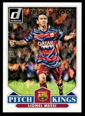 Lionel Messi [Gold Press Proof] Soccer Cards 2015 Panini Donruss Pitch Kings Prices