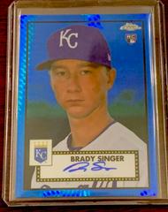 Brady Singer [Blue Prism] #PA-BS Baseball Cards 2021 Topps Chrome Platinum Anniversary Autographs Prices