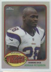 Adrian Peterson [Refractor] Football Cards 2015 Topps Chrome 60th Anniversary Prices