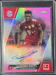 Alphonso Davies [Pink Wave] Soccer Cards 2021 Topps Chrome Bundesliga Autographs Prices