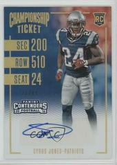 Cyrus Jones [Autograph Championship Ticket] #126 Football Cards 2016 Panini Contenders Prices
