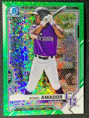 Adael Amador [Green Sparkle Refractor] #BDC-195 Baseball Cards 2021 Bowman Draft Chrome Prices