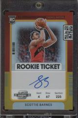 Scottie Barnes [Autograph Gold] #121 Basketball Cards 2021 Panini Contenders Optic Prices