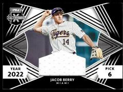 Jacob Berry Baseball Cards 2022 Panini Elite Extra Edition First Round Materials Prices