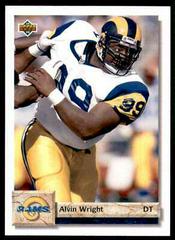 Alvin Wright #205 Football Cards 1992 Upper Deck Prices