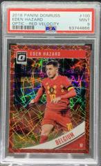 Eden Hazard [Optic Red Velocity] #100 Soccer Cards 2018 Panini Donruss Prices