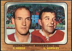 Vezina Trophy [C. Hodge, G. Worsley] #65 Hockey Cards 1966 Topps Prices