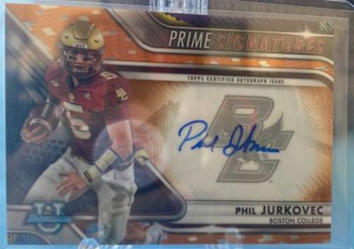 Phil Jurkovec [Orange] #PCS-PJ Football Cards 2022 Bowman Chrome University Prime Signatures