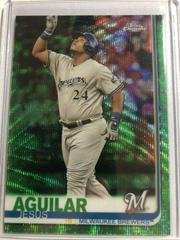 Jesus Aguilar [Green Wave Refractor] Baseball Cards 2019 Topps Chrome Prices
