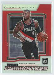 Damian Lillard [Red] #9 Basketball Cards 2021 Panini Donruss Optic Elite Dominators Prices