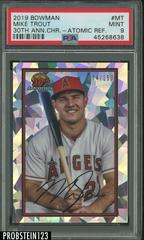 Mike Trout [Atomic Refractor] #B30-MT Baseball Cards 2019 Bowman 30th Anniversary Prices