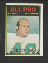 Dick Anderson #142 Football Cards 1974 Topps Prices