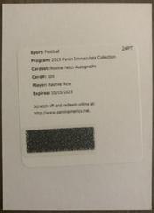 Rashee Rice #23 Football Cards 2023 Panini Immaculate Signature Patch Rookie Prices