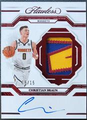 Christian Braun [Ruby] #21 Basketball Cards 2022 Panini Flawless Rookie Autograph Prices