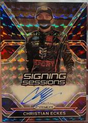 Christian Eckes [Reactive Blue] #S-CE Racing Cards 2021 Panini Prizm Signing Sessions Prices