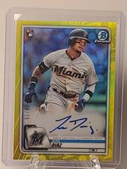 Isan Diaz [Yellow Refractor] Baseball Cards 2020 Bowman Chrome Rookie Autographs Prices