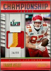 Travis Kelce [Gold] #CF-2 Football Cards 2023 Panini Absolute Championship Fabric Prices