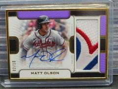 Matt Olson [Purple] #FAC-MO Baseball Cards 2023 Topps Definitive Framed Autograph Patch Collection Prices