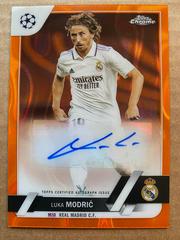 Luka Modric [Orange Lava] #CA-MO Soccer Cards 2022 Topps Chrome UEFA Club Competitions Autographs Prices
