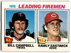 Leading Firemen [B. Campbell, R. Eastwick] #8 Baseball Cards 1977 O Pee Chee Prices