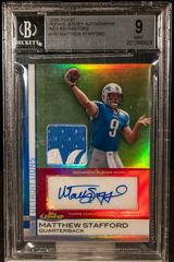 Matthew Stafford [Jersey Autograph Red Refractor] Football Cards 2009 Topps Finest Prices
