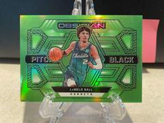 LaMelo Ball [Green] #2 Basketball Cards 2021 Panini Obsidian Pitch Black Prices
