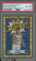 Stephen Curry [Gold Wave] Basketball Cards 2020 Panini Donruss Optic My House Prices