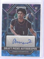 Amen Thompson [Choice Nebula] #DPA-AMT Basketball Cards 2023 Panini Prizm Draft Picks Autographs Prices