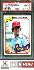 Larry Christenson #16 Baseball Cards 1980 Topps Burger King Phillies Prices