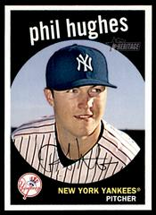 Phil Hughes [Black Back] #92 Baseball Cards 2008 Topps Heritage Prices