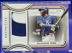 Salvador Perez [Purple] #DJR-SPE Baseball Cards 2022 Topps Definitive Jumbo Relic Collection Prices
