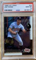 Jim Thome #22 Baseball Cards 1999 Upper Deck Ionix Prices