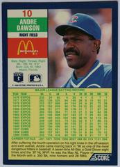 Andre Dawson Baseball Cards 1990 Score McDonald's Prices